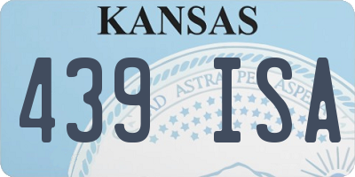KS license plate 439ISA