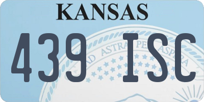 KS license plate 439ISC