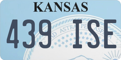 KS license plate 439ISE