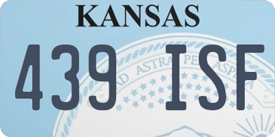 KS license plate 439ISF