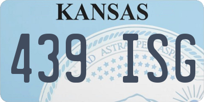 KS license plate 439ISG