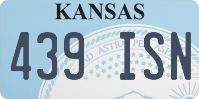 KS license plate 439ISN