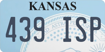 KS license plate 439ISP