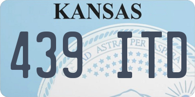 KS license plate 439ITD