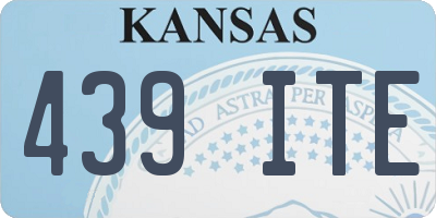 KS license plate 439ITE