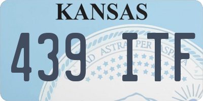 KS license plate 439ITF