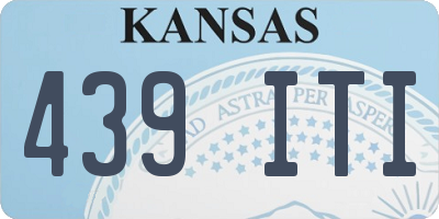 KS license plate 439ITI