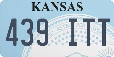 KS license plate 439ITT