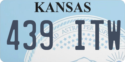 KS license plate 439ITW