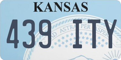 KS license plate 439ITY