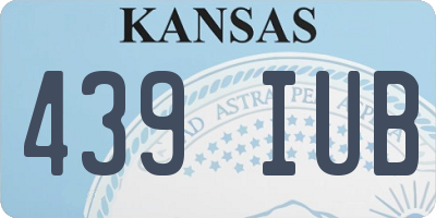 KS license plate 439IUB
