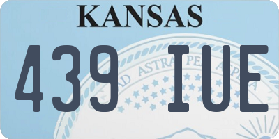 KS license plate 439IUE