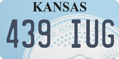 KS license plate 439IUG