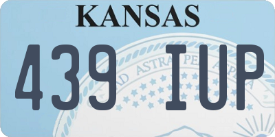 KS license plate 439IUP