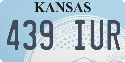 KS license plate 439IUR