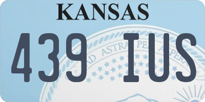 KS license plate 439IUS