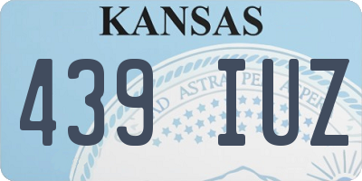 KS license plate 439IUZ