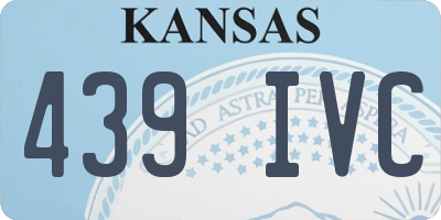 KS license plate 439IVC
