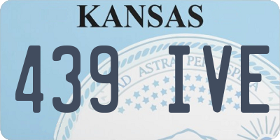 KS license plate 439IVE