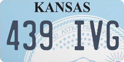 KS license plate 439IVG