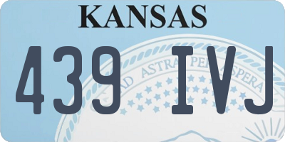 KS license plate 439IVJ