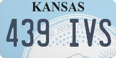 KS license plate 439IVS