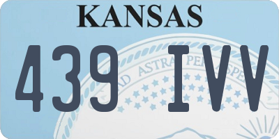 KS license plate 439IVV