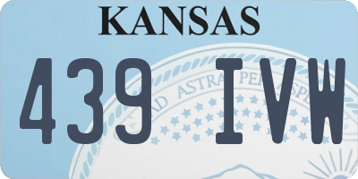 KS license plate 439IVW