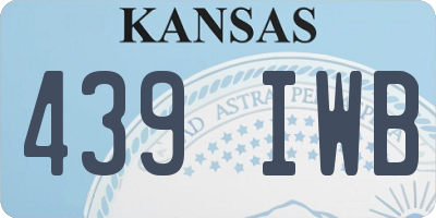 KS license plate 439IWB