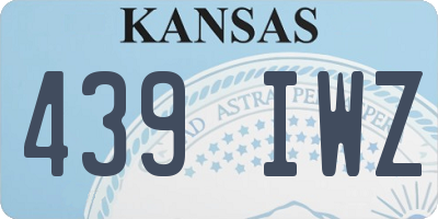 KS license plate 439IWZ