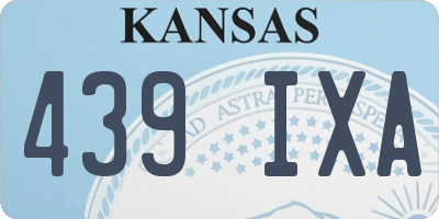 KS license plate 439IXA