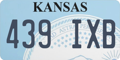 KS license plate 439IXB