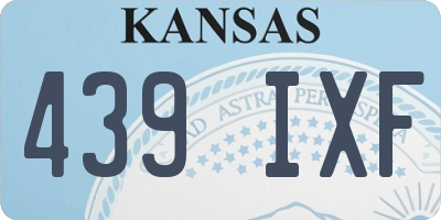 KS license plate 439IXF