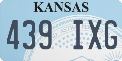 KS license plate 439IXG