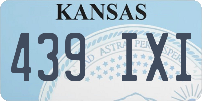 KS license plate 439IXI