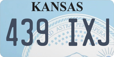 KS license plate 439IXJ