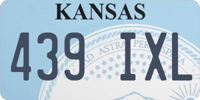 KS license plate 439IXL