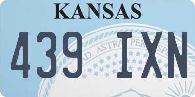 KS license plate 439IXN