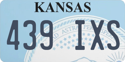 KS license plate 439IXS