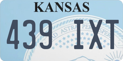 KS license plate 439IXT