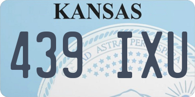 KS license plate 439IXU