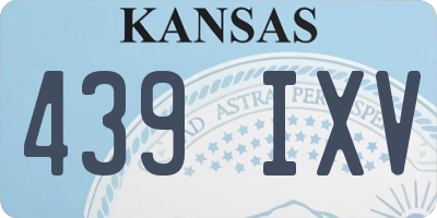 KS license plate 439IXV