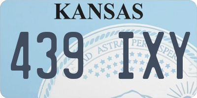 KS license plate 439IXY