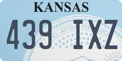 KS license plate 439IXZ