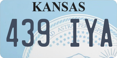 KS license plate 439IYA