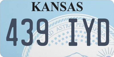 KS license plate 439IYD