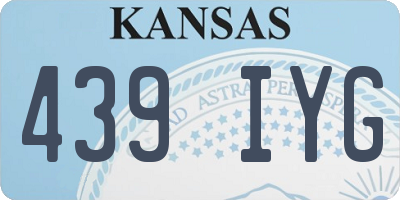 KS license plate 439IYG