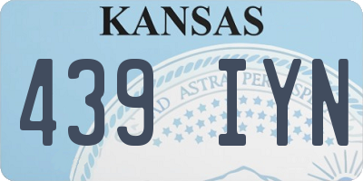 KS license plate 439IYN