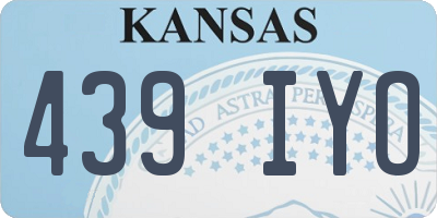 KS license plate 439IYO