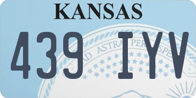 KS license plate 439IYV